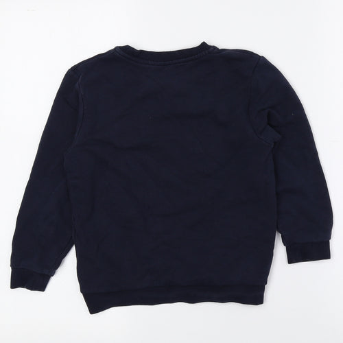 George Boys Blue Cotton Pullover Sweatshirt Size 5-6 Years