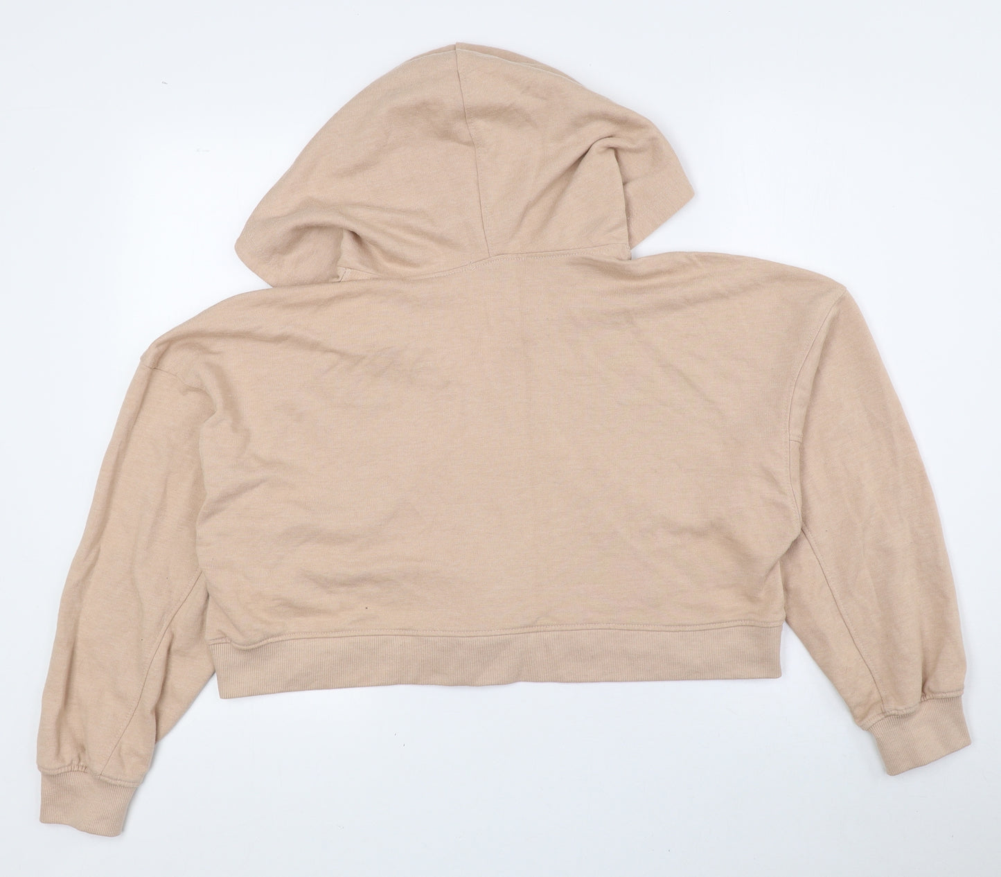 Missguided Womens Beige Polyester Pullover Hoodie Size 8 Pullover - Petite, Cropped