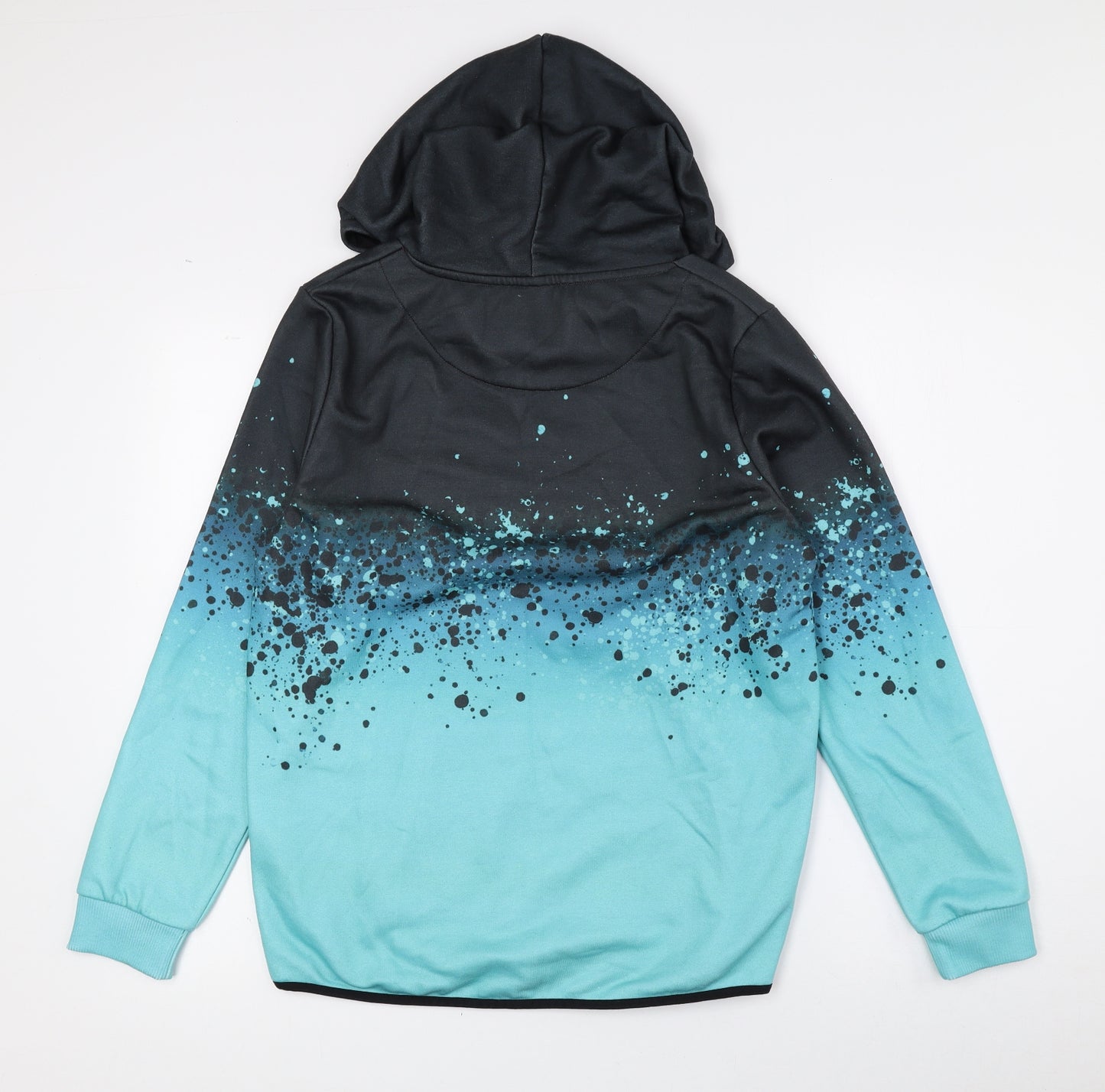 DFVD Boys Blue Geometric 100% Polyester Pullover Hoodie Size 15-16 Years