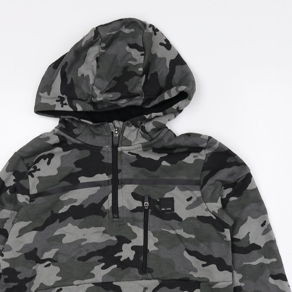 George Boys Multicoloured Camouflage Cotton Pullover Hoodie Size 7-8 Years Zip