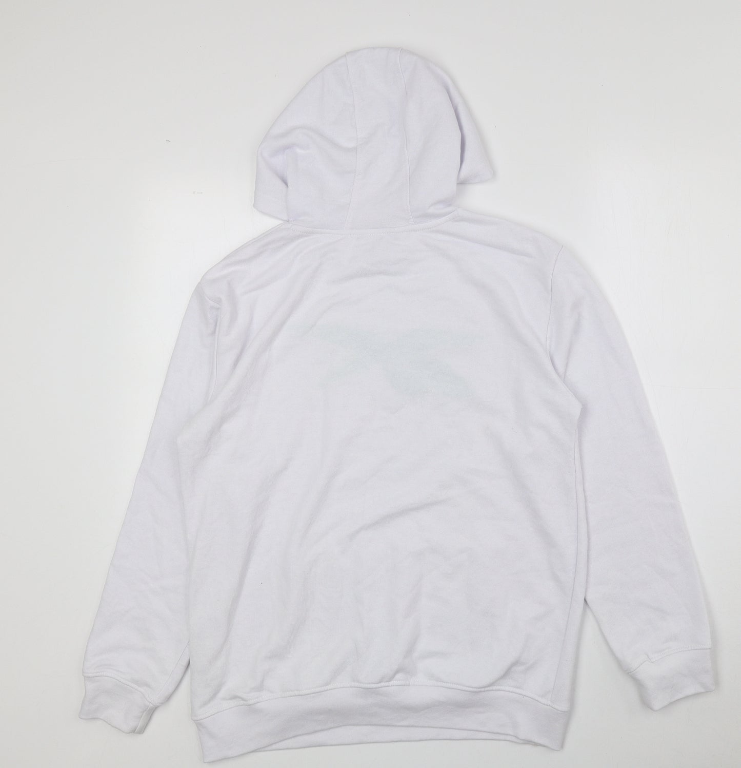 Reebok Womens White Cotton Pullover Hoodie Size XL