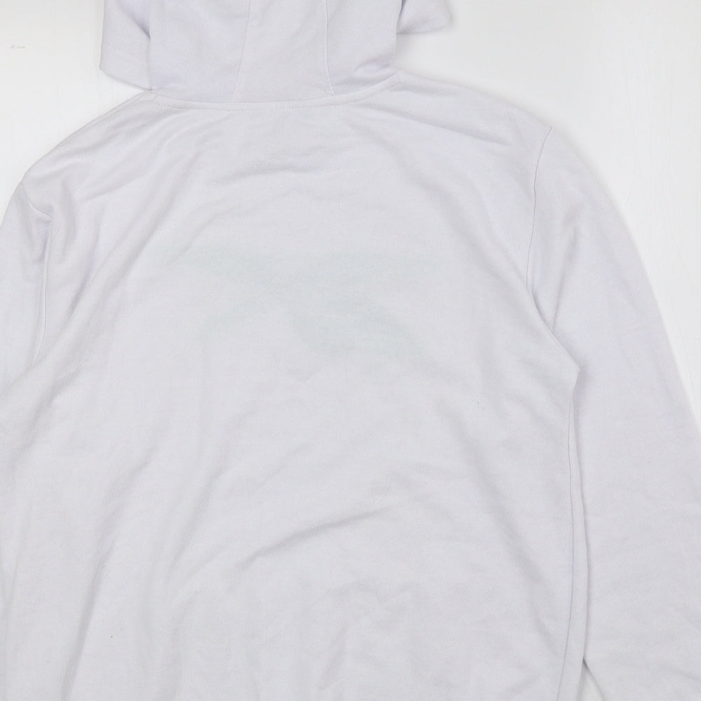 Reebok Womens White Cotton Pullover Hoodie Size XL