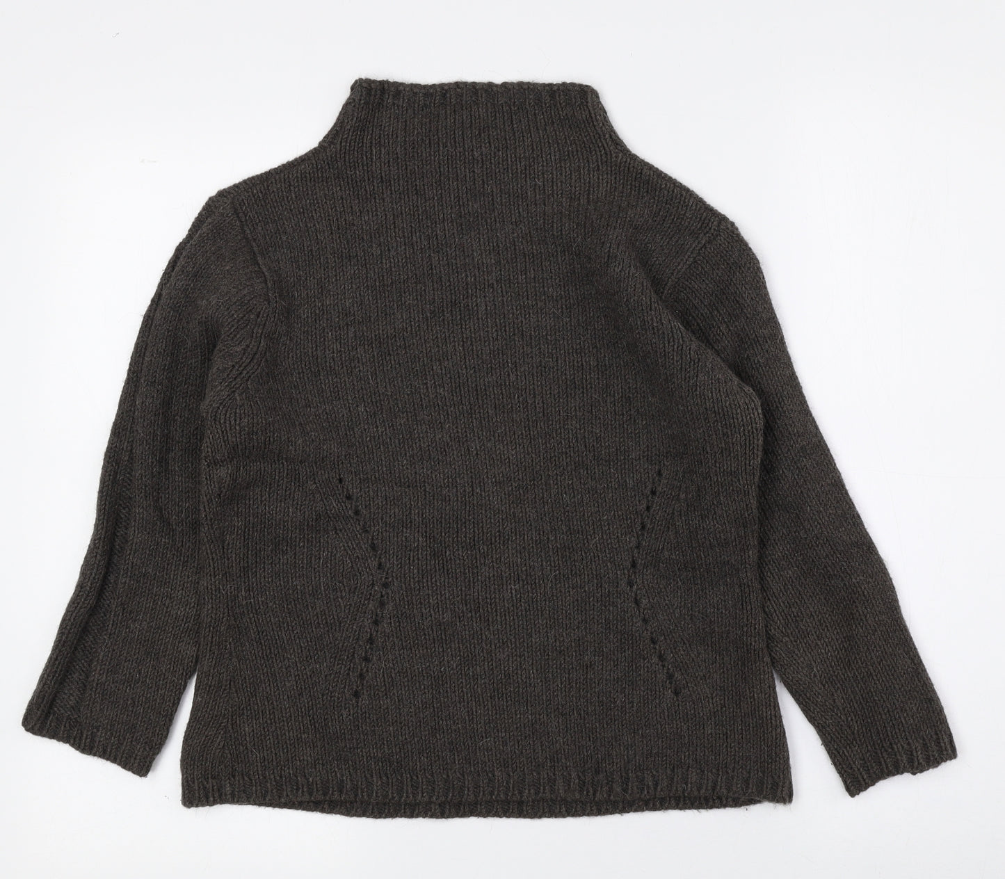 Autograph Womens Grey High Neck Acrylic Pullover Jumper Size L