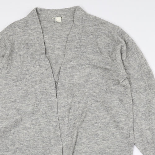 H&M Womens Grey V-Neck Acrylic Cardigan Jumper Size S