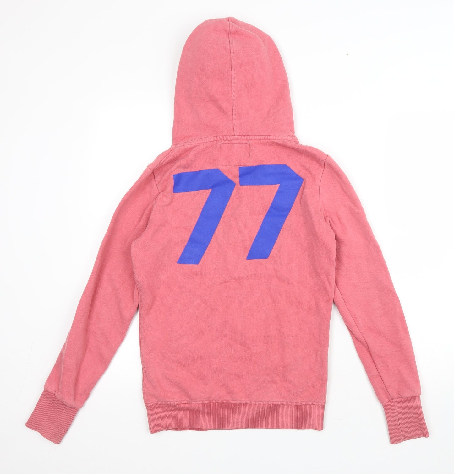 Superdry Womens Pink Cotton Pullover Hoodie Size S Pullover - Logo