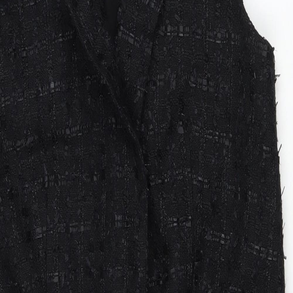 Marks and Spencer Womens Black Jacket Size 12 Hook & Eye