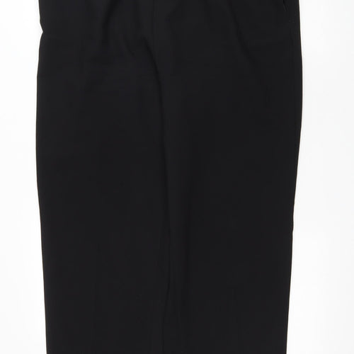 BM Womens Black Polyester Trousers Size 18 L27 in Regular Drawstring