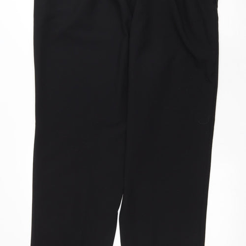 BM Womens Black Polyester Trousers Size 18 L27 in Regular Drawstring