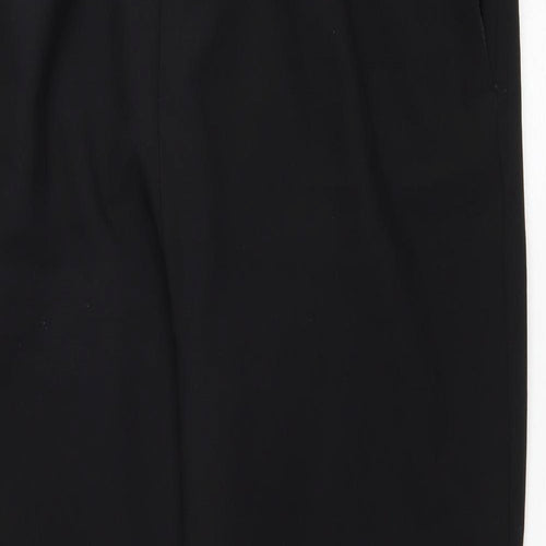 BM Womens Black Polyester Trousers Size 18 L27 in Regular Drawstring
