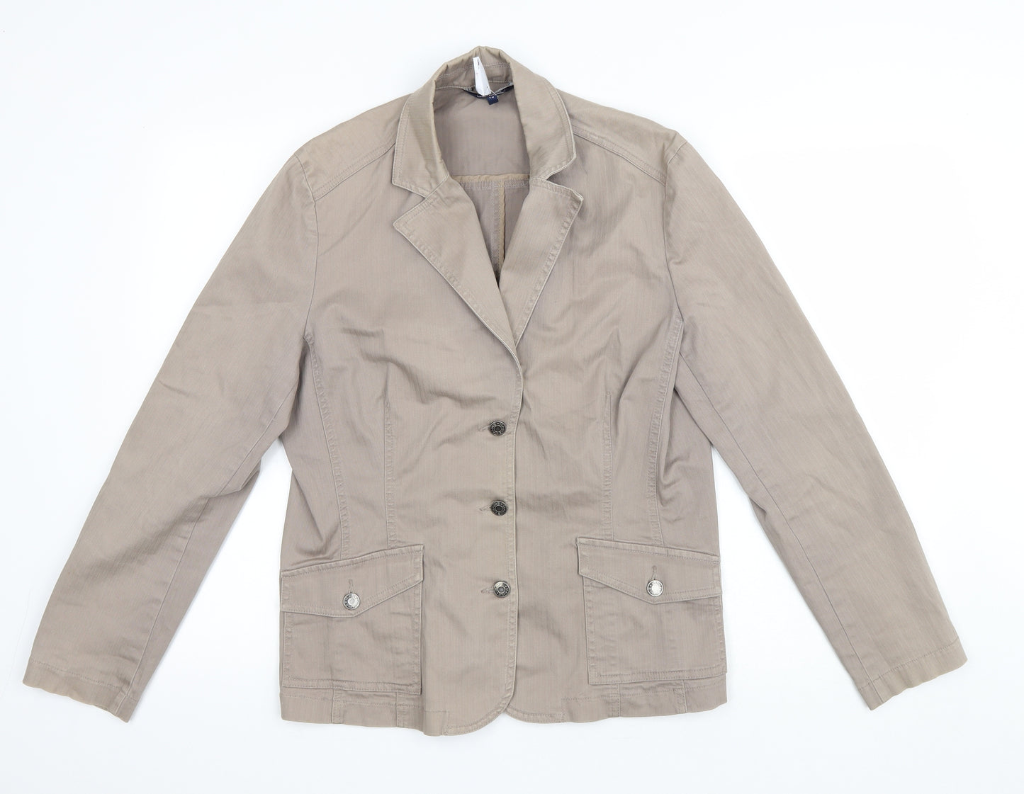 Debenhams Womens Brown Jacket Blazer Size 14 Button