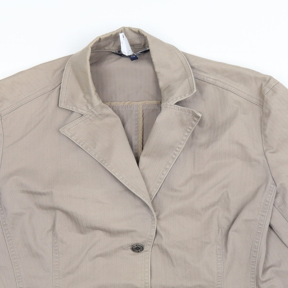 Debenhams Womens Brown Jacket Blazer Size 14 Button