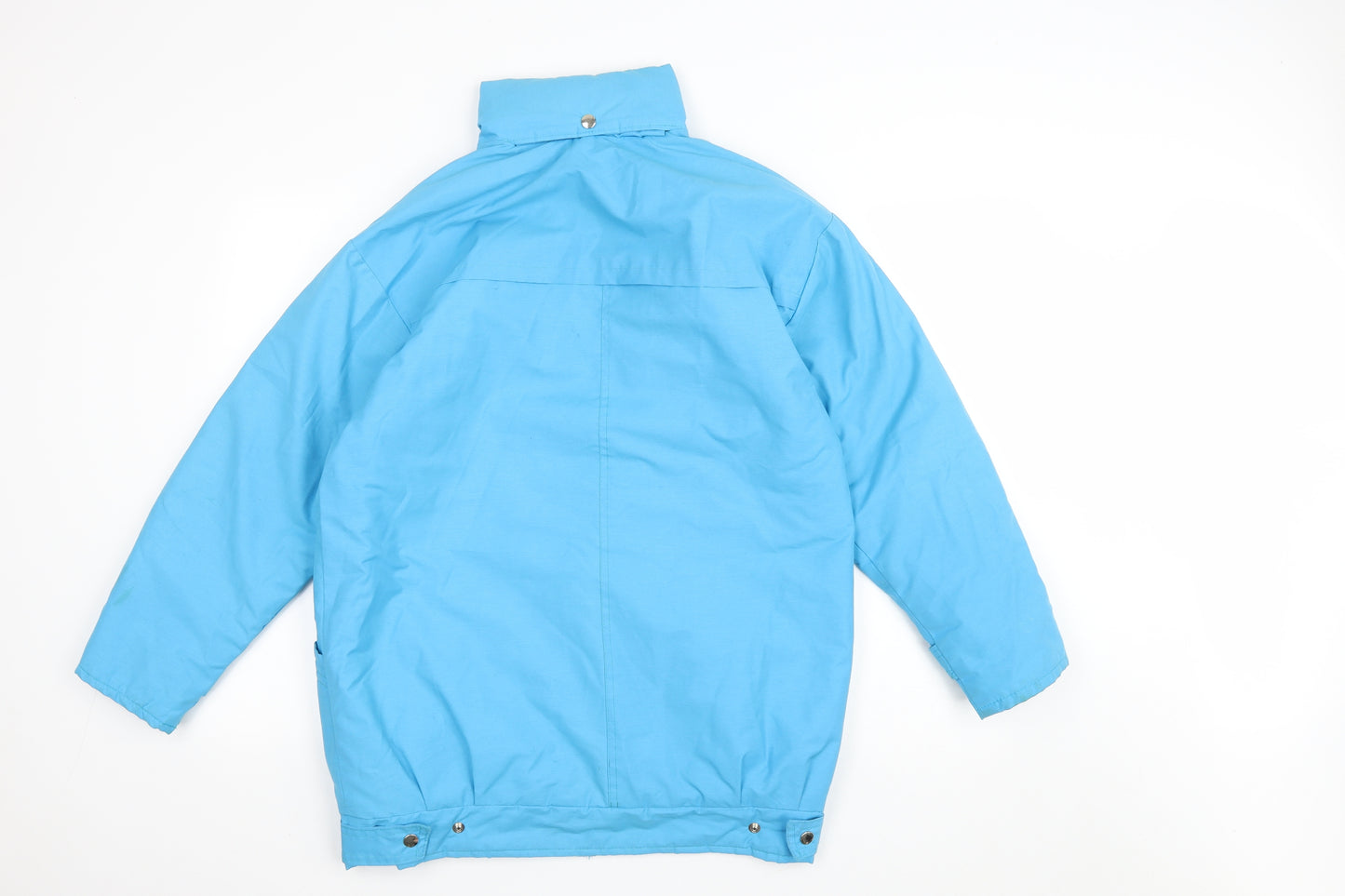 Preworn Womens Blue Rain Coat Coat Size 12 Zip