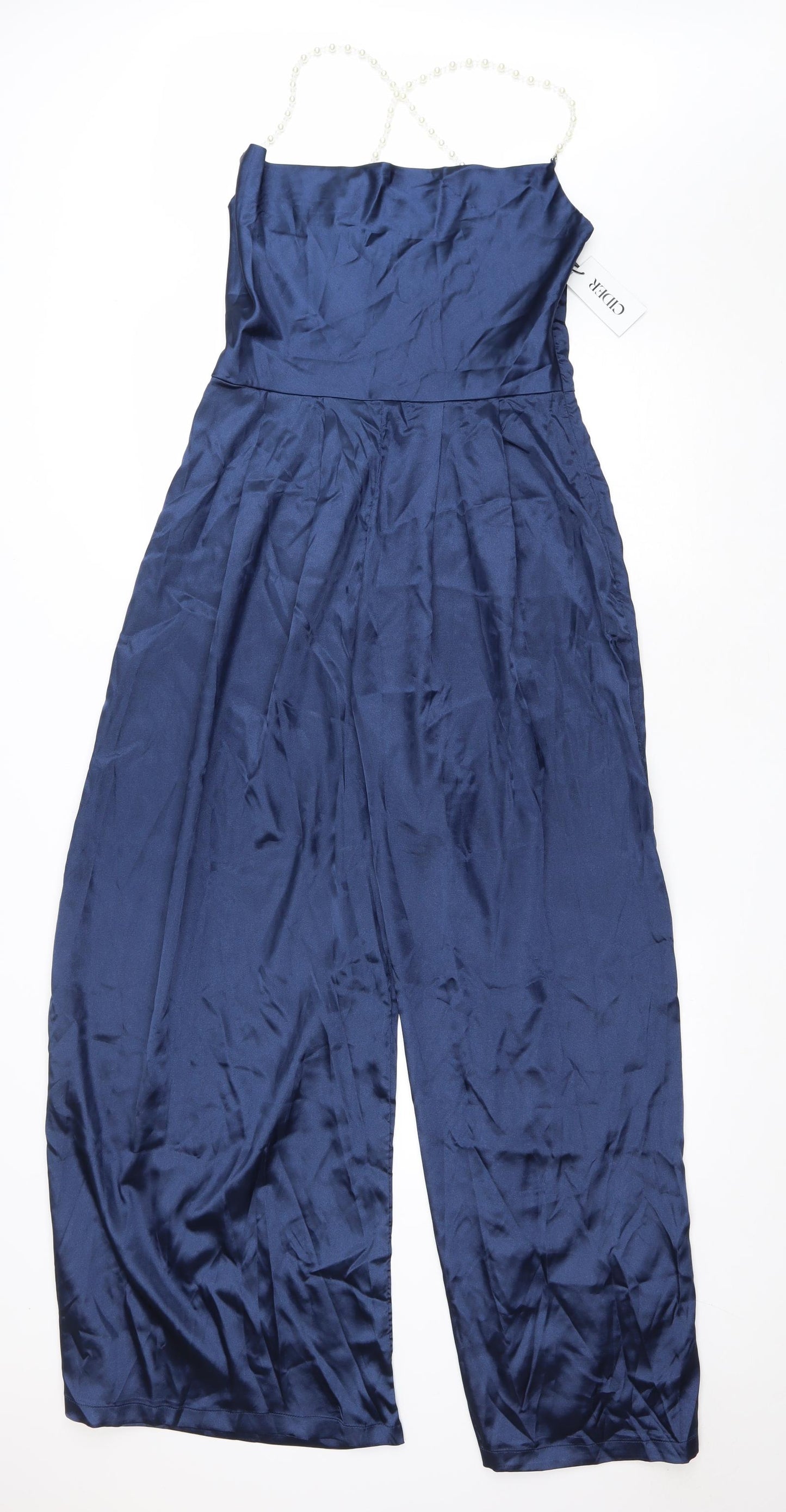 Cider Womens Blue Polyester Jumpsuit One-Piece Size M L28 in Zip