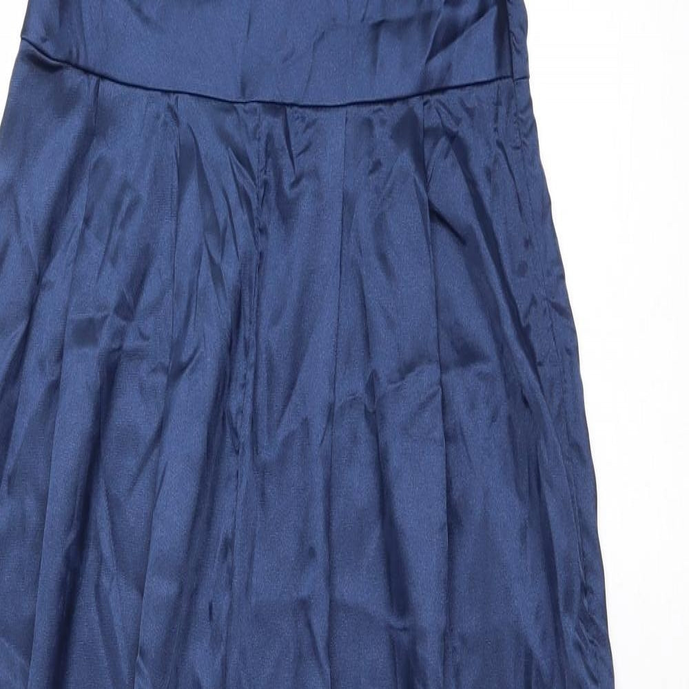 Cider Womens Blue Polyester Jumpsuit One-Piece Size M L28 in Zip