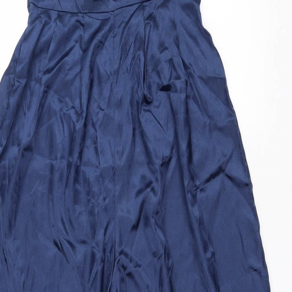Cider Womens Blue Polyester Jumpsuit One-Piece Size M L28 in Zip