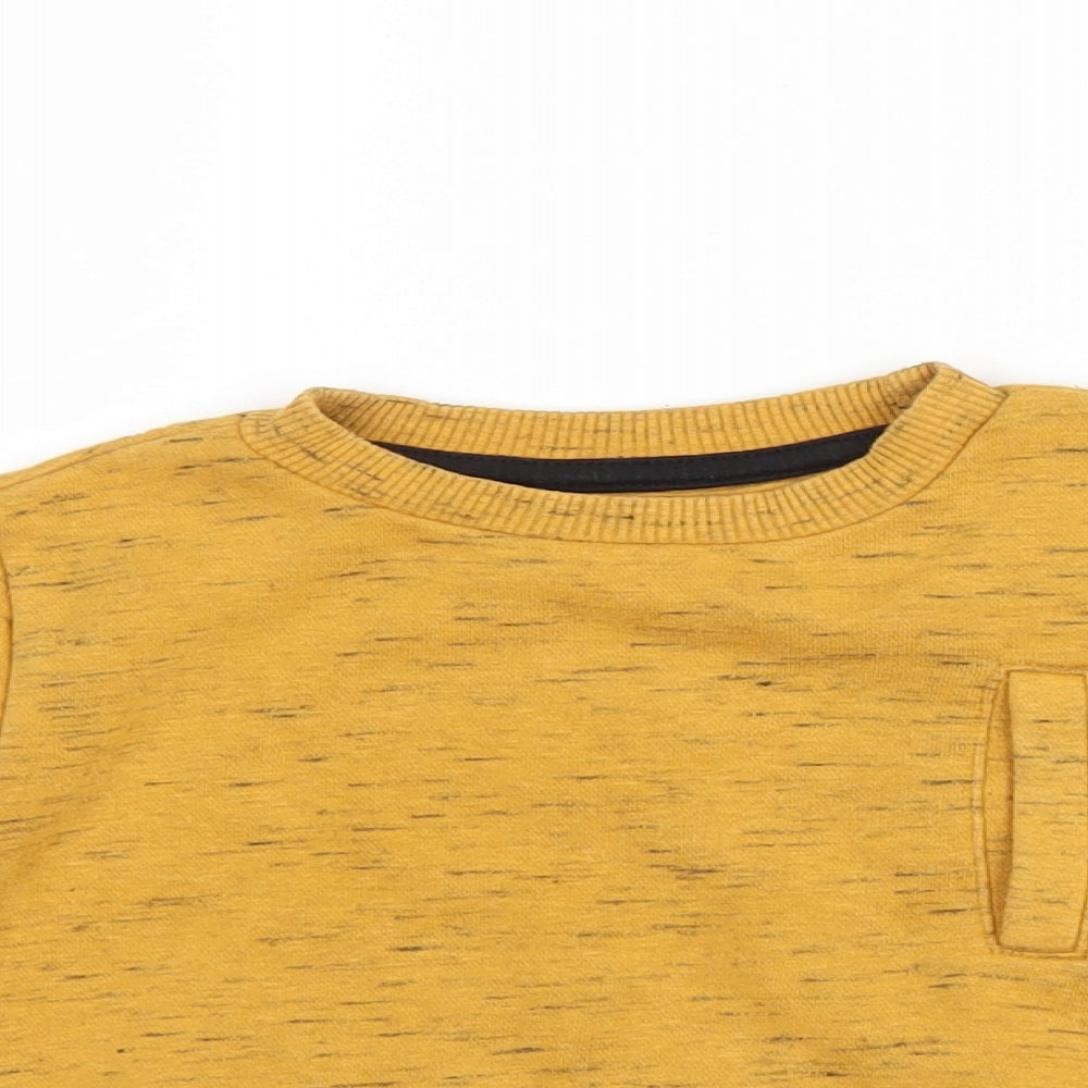 F&F Boys Yellow Cotton Pullover Sweatshirt Size 2-3 Years Pullover