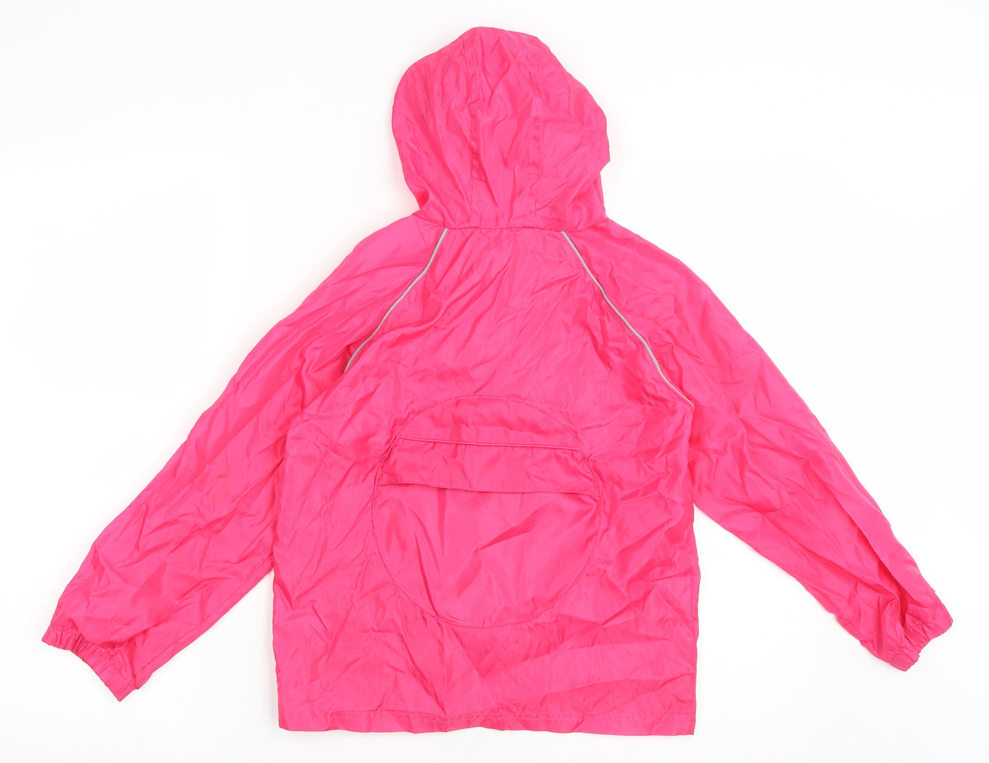 George Girls Pink Anorak Coat Size 7-8 Years Zip