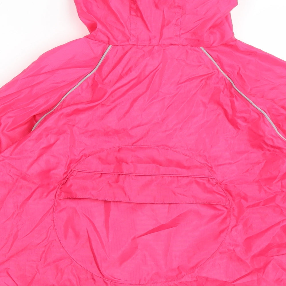 George Girls Pink Anorak Coat Size 7-8 Years Zip