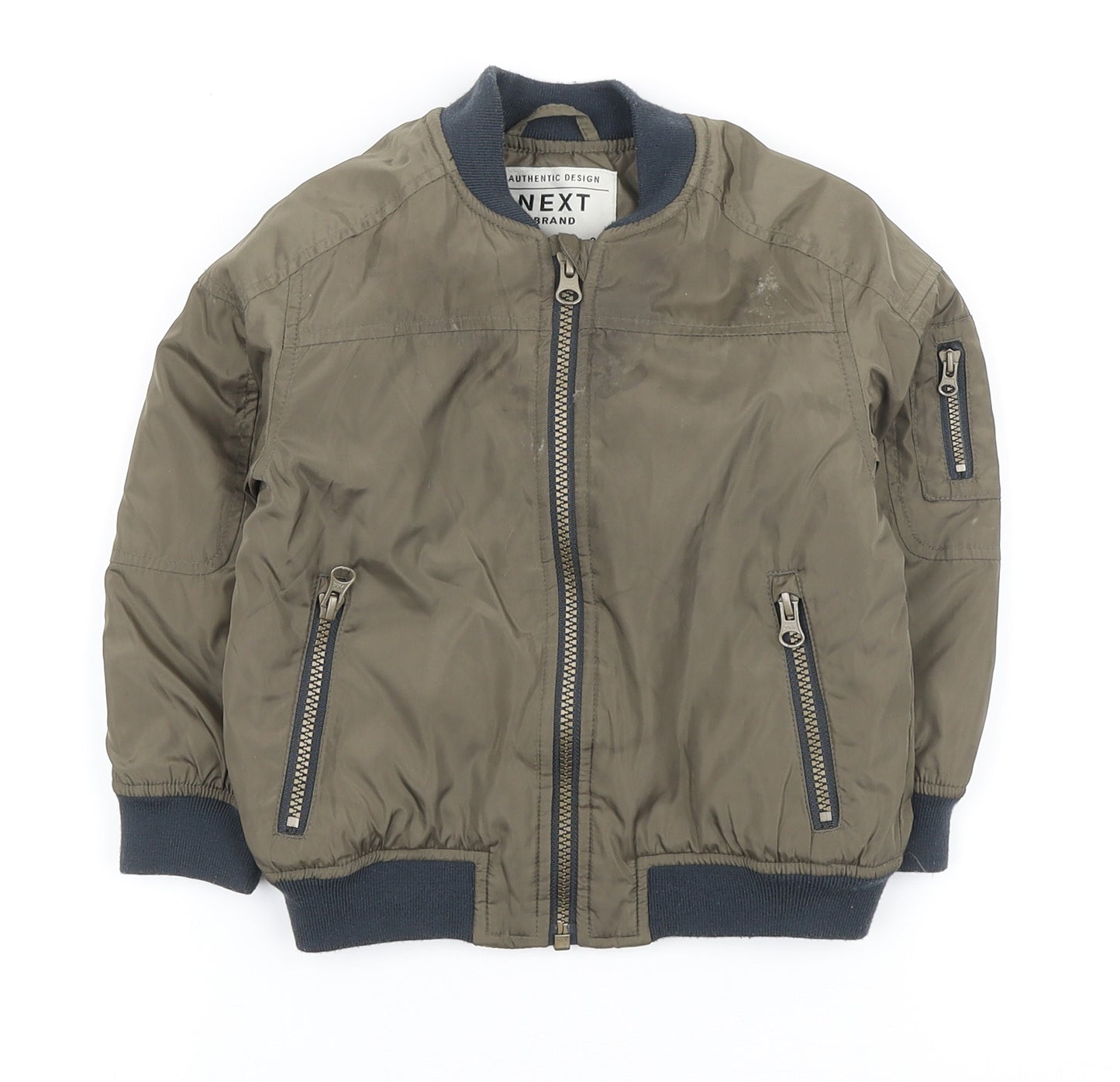 NEXT Boys Green Bomber Jacket Jacket Size 2-3 Years Zip