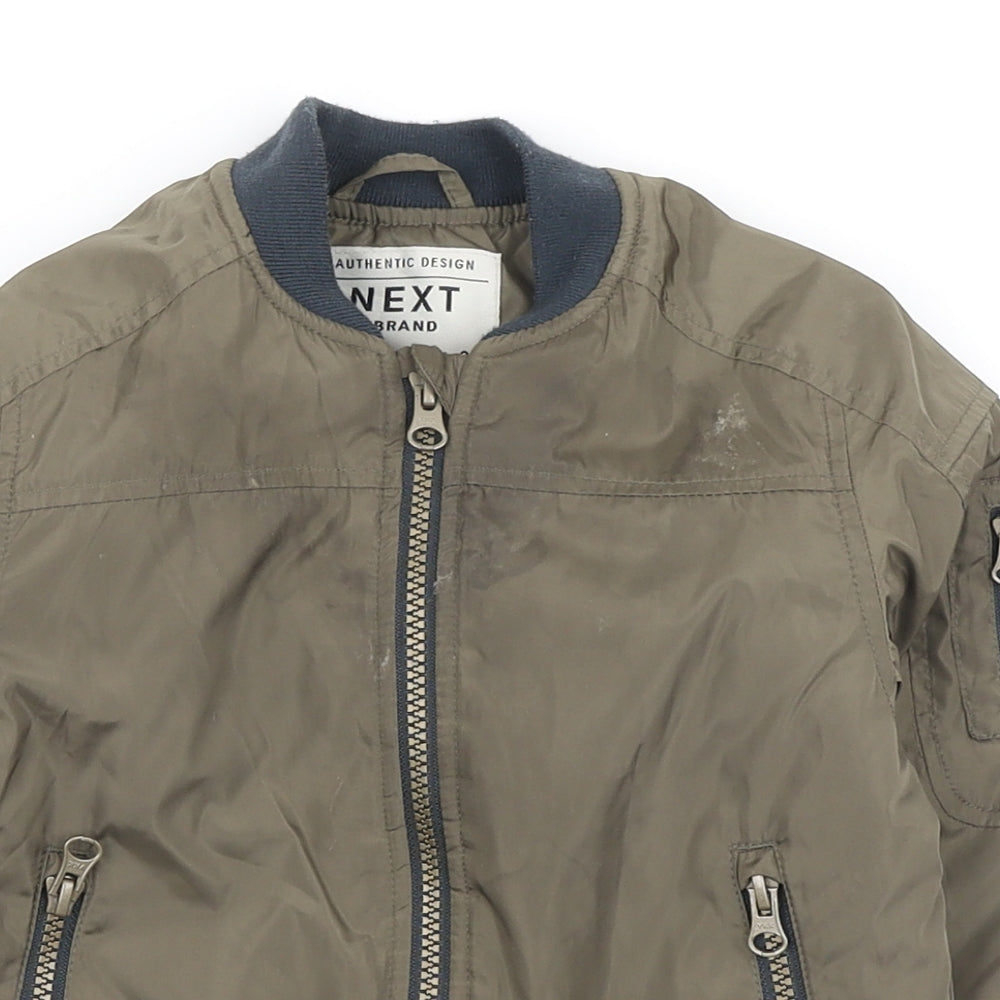 NEXT Boys Green Bomber Jacket Jacket Size 2-3 Years Zip