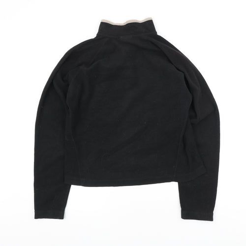 The North Face Womens Black Polyester Pullover Sweatshirt Size M Zip