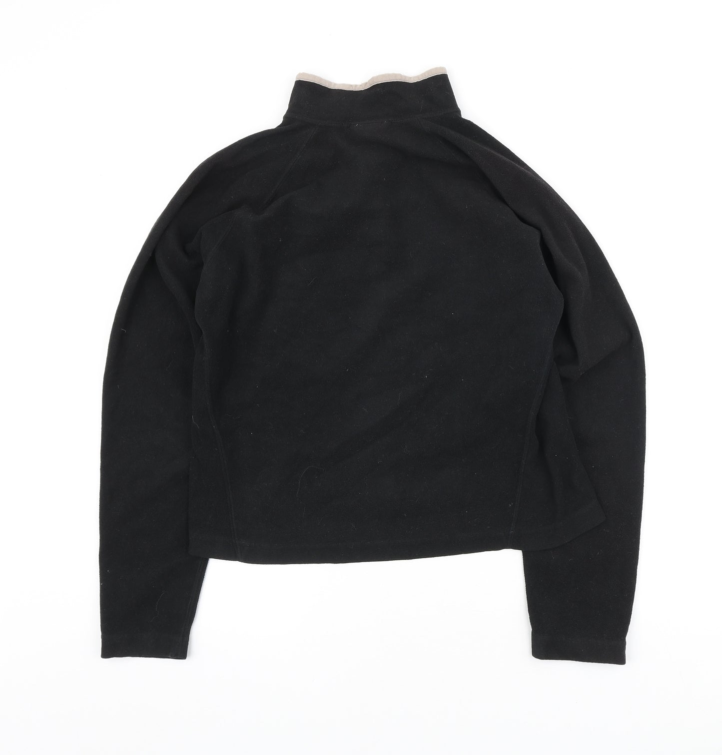 The North Face Womens Black Polyester Pullover Sweatshirt Size M Zip