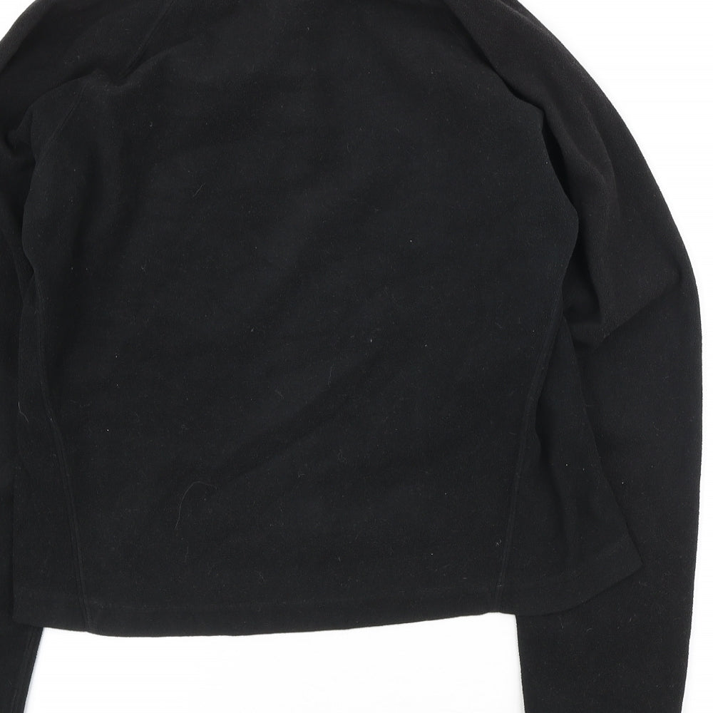 The North Face Womens Black Polyester Pullover Sweatshirt Size M Zip