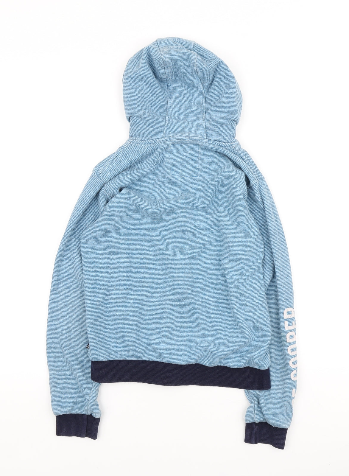 Lee Cooper Boys Blue Striped Polyester Full Zip Hoodie Size 11-12 Years Zip