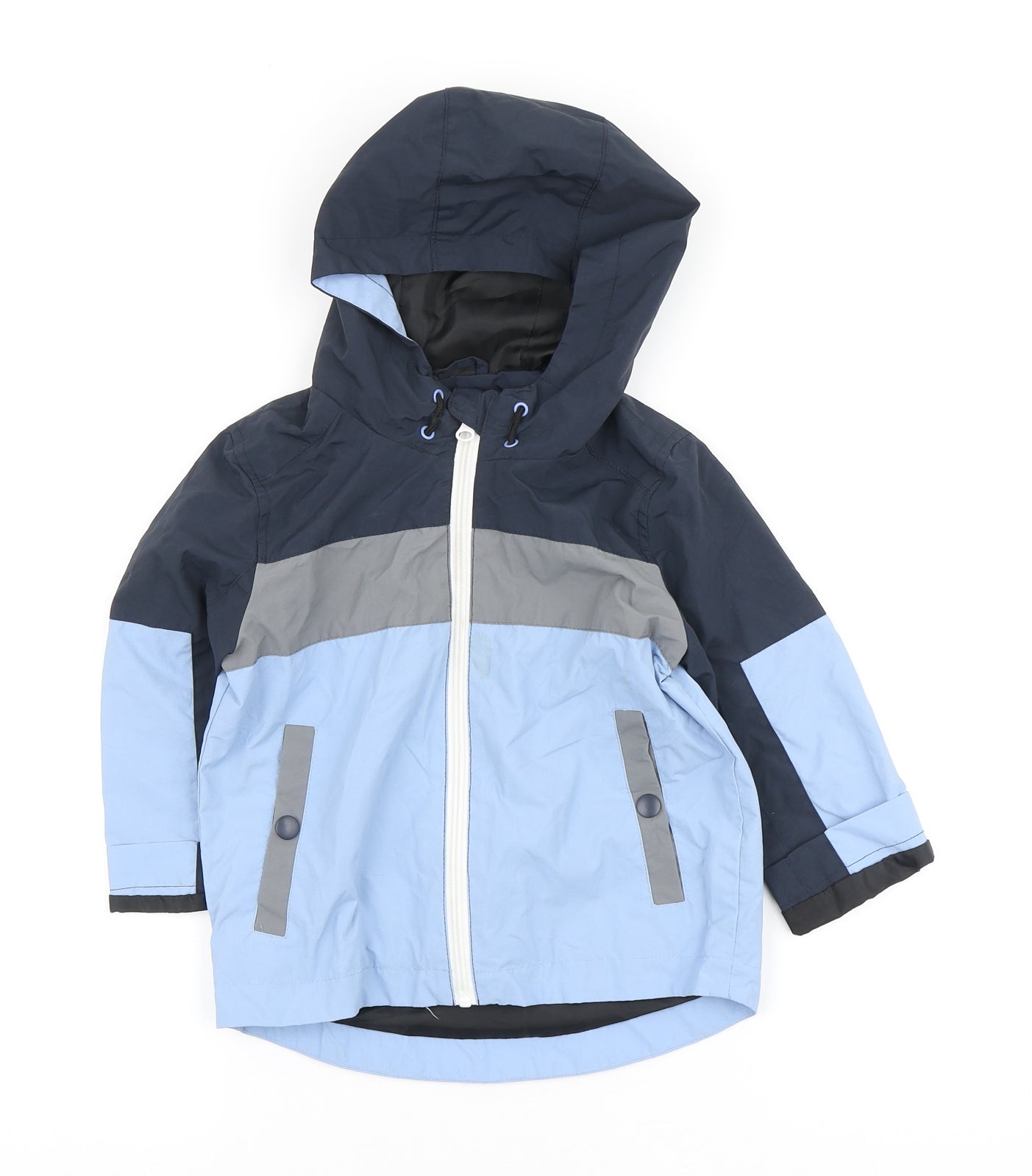 George Boys Blue Quilted Coat Size 2-3 Years Zip