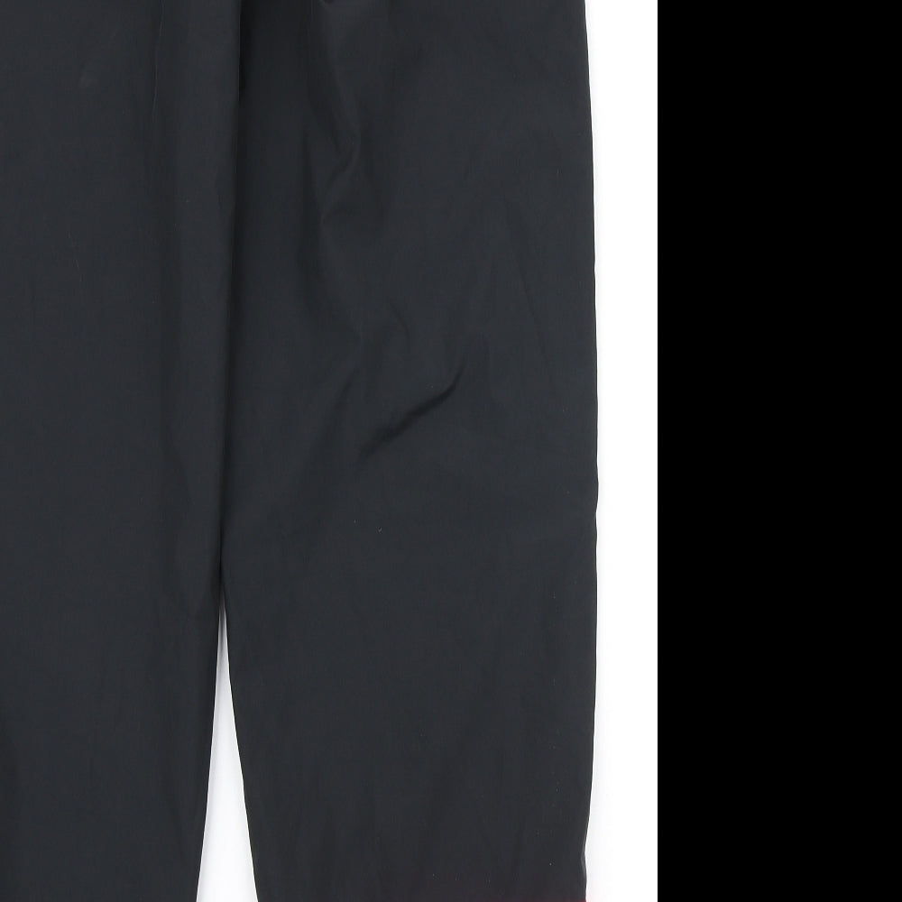 VANS Womens Black Polyester Jogger Trousers Size 8 L28 in Regular Drawstring