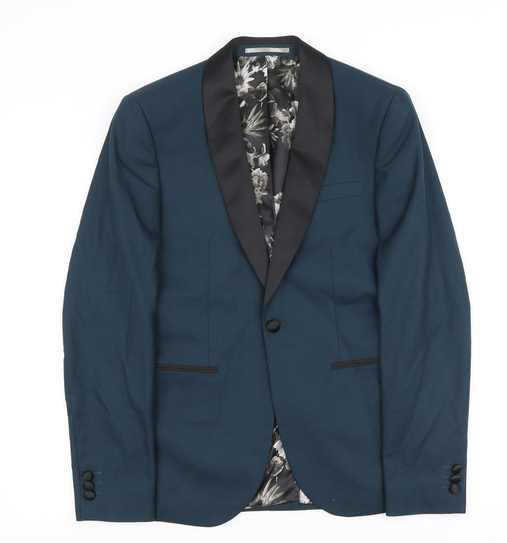 NEXT Mens Blue Polyester Jacket Blazer