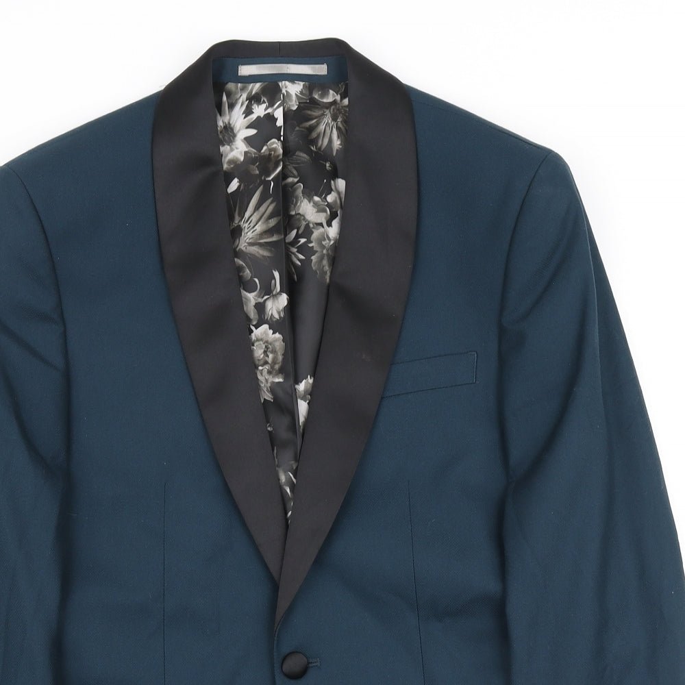 NEXT Mens Blue Polyester Jacket Blazer
