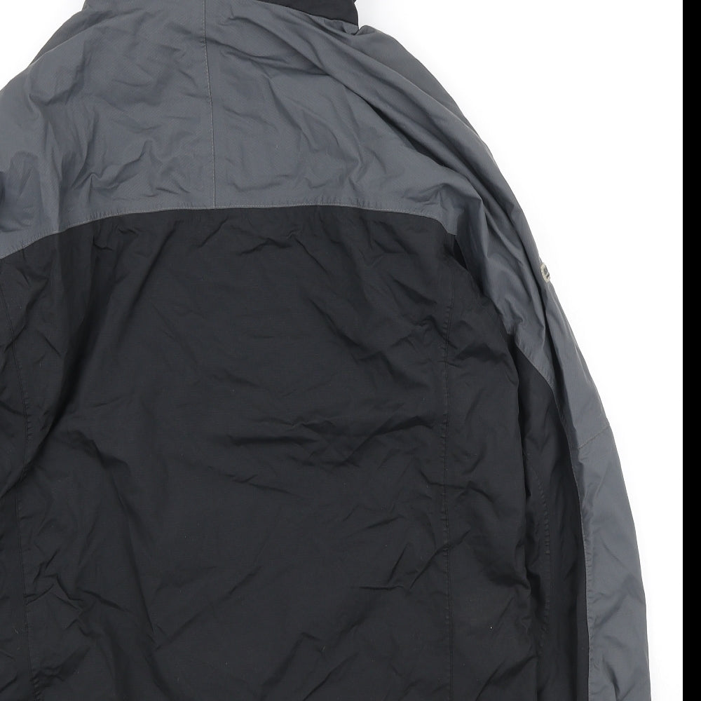 Mountain Life Womens Black Rain Coat Coat Size 12 Zip