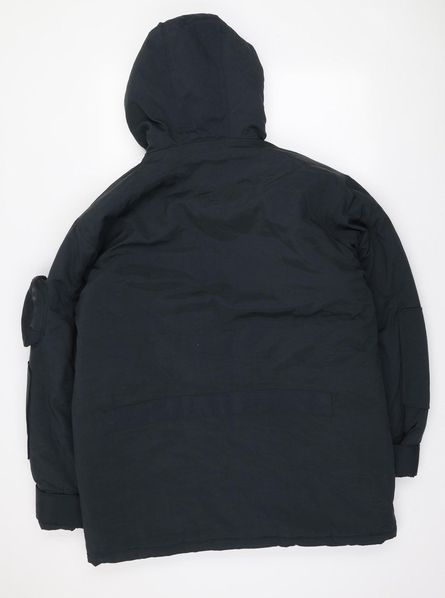 Preworn Mens Black Parka Coat Size XL Zip - Middlesborough Football Club