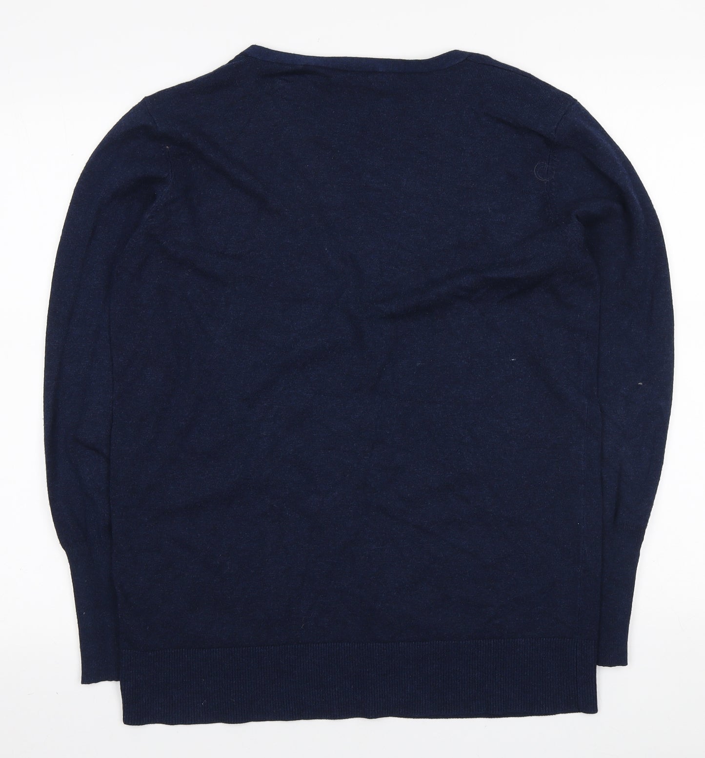 Papaya Womens Blue V-Neck Viscose Cardigan Jumper Size 18