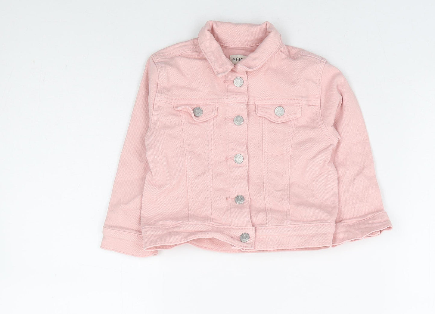 F&F Girls Pink Jacket Size 12-18 Months Snap
