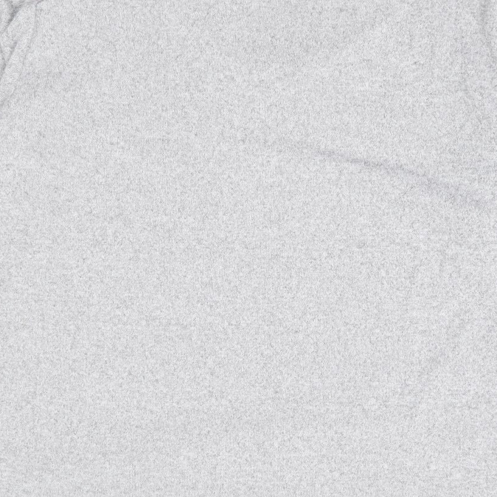 Bonmarché Womens Grey Polka Dot Polyester Jersey Blouse Size 16 V-Neck