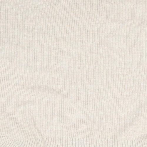 George Womens Beige Round Neck Acrylic Pullover Jumper Size 12 - Bell Sleeve