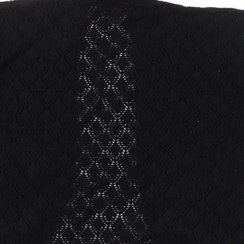 Glimpse Design Womens Black V-Neck Acrylic Shrug Jumper Size L