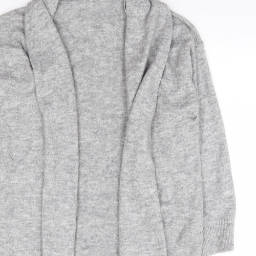 Primark Womens Grey V-Neck Acrylic Cardigan Jumper Size 10