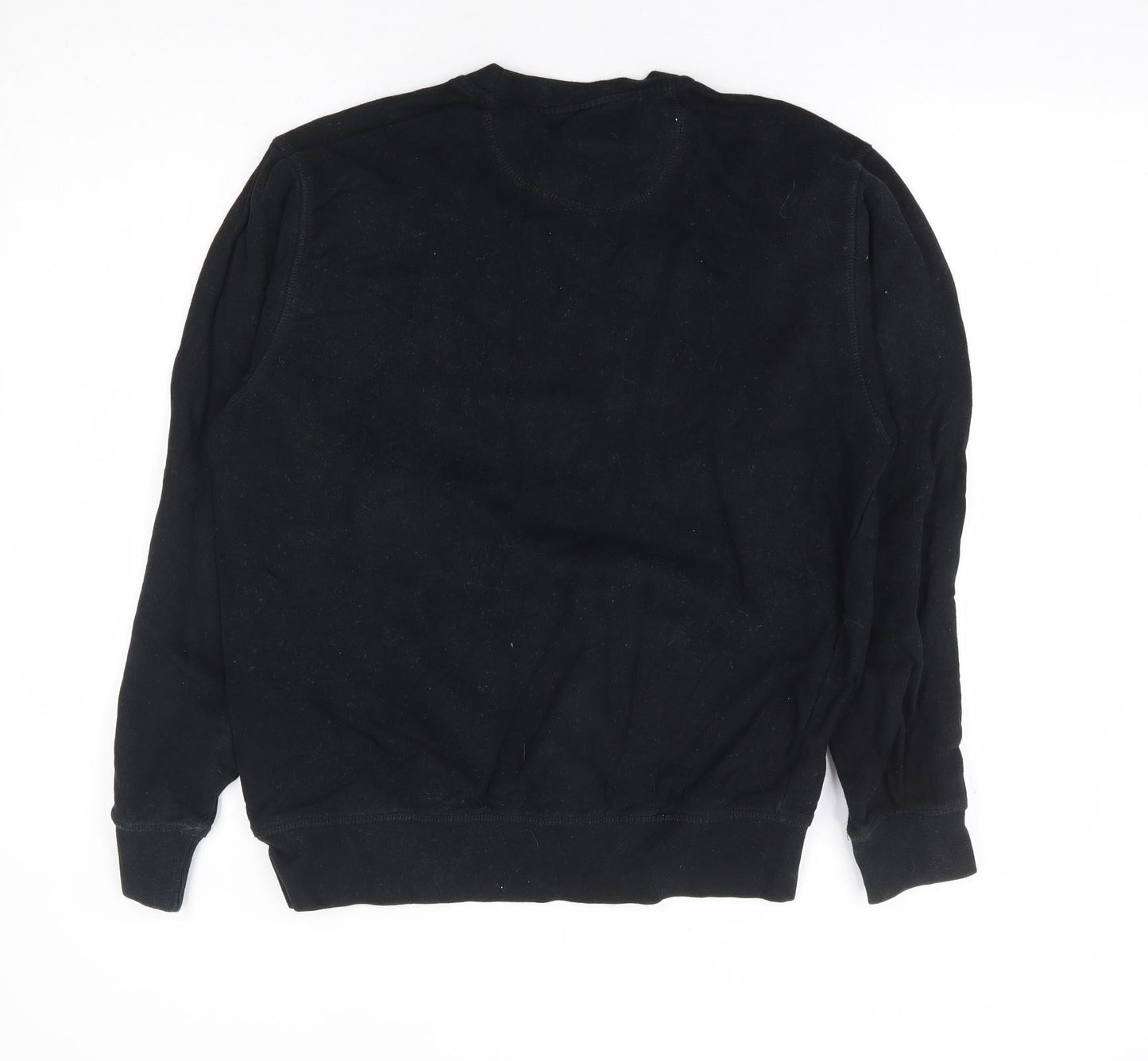 Marks and Spencer Mens Black Cotton Pullover Sweatshirt Size S