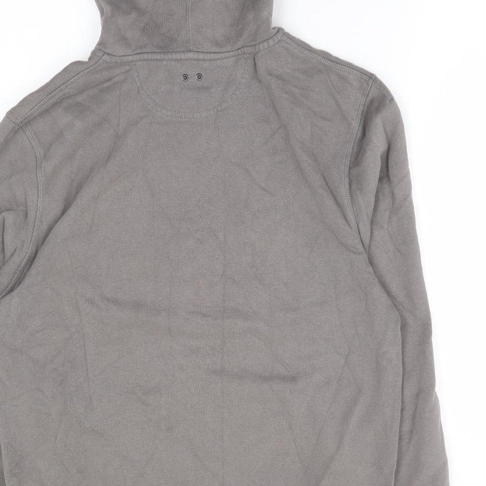 Converse Mens Grey Cotton Full Zip Hoodie Size L