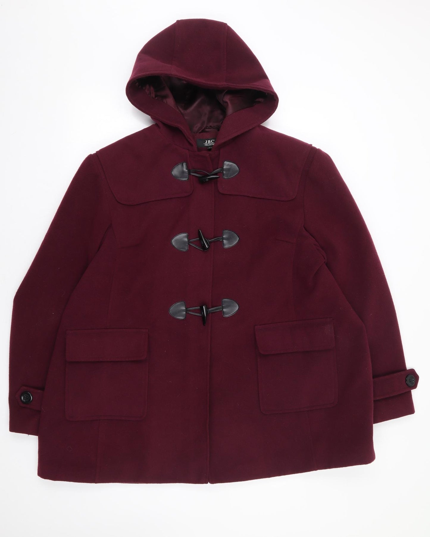 JBC Womens Purple Trench Coat Coat Size 24 Zip