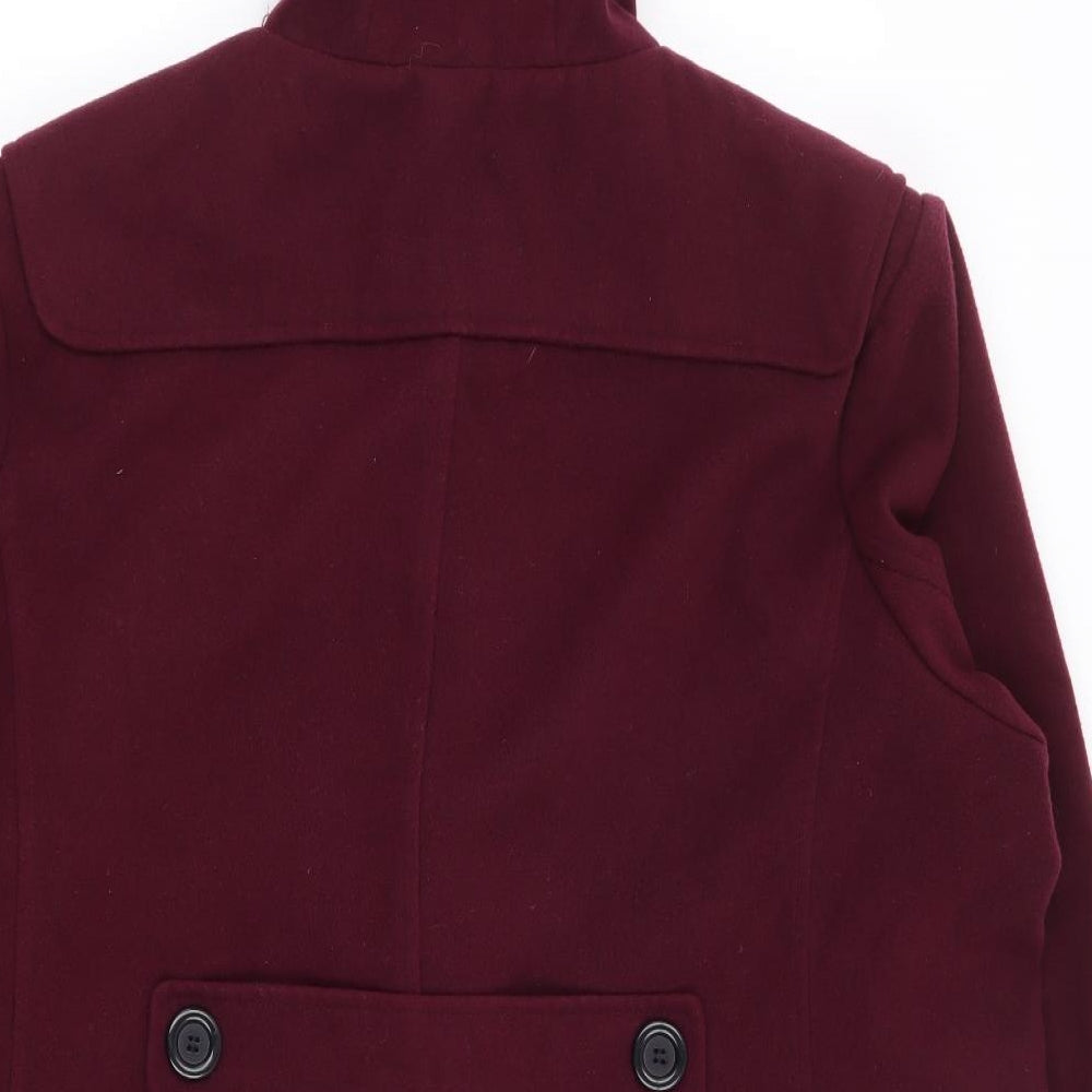 JBC Womens Purple Trench Coat Coat Size 24 Zip