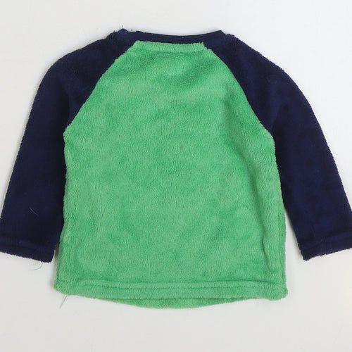 Primark Baby Green Solid Polyester Pyjama Top Size 9-12 Months Pullover - Robot
