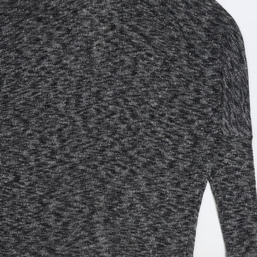 TU Womens Grey V-Neck Viscose Cardigan Jumper Size 12