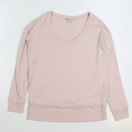 NEXT Womens Pink Viscose Pullover Sweatshirt Size 8 Pullover