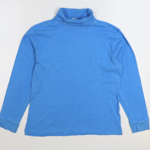 Crane Snow Womens Blue Cotton Pullover Sweatshirt Size M Pullover