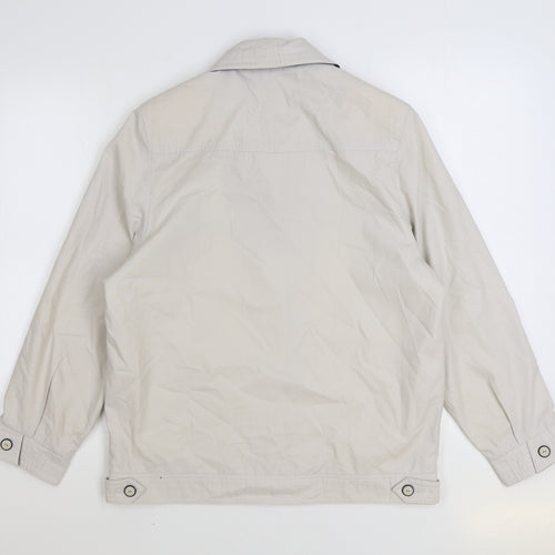 Preworn Womens Beige Jacket Size 12 Button