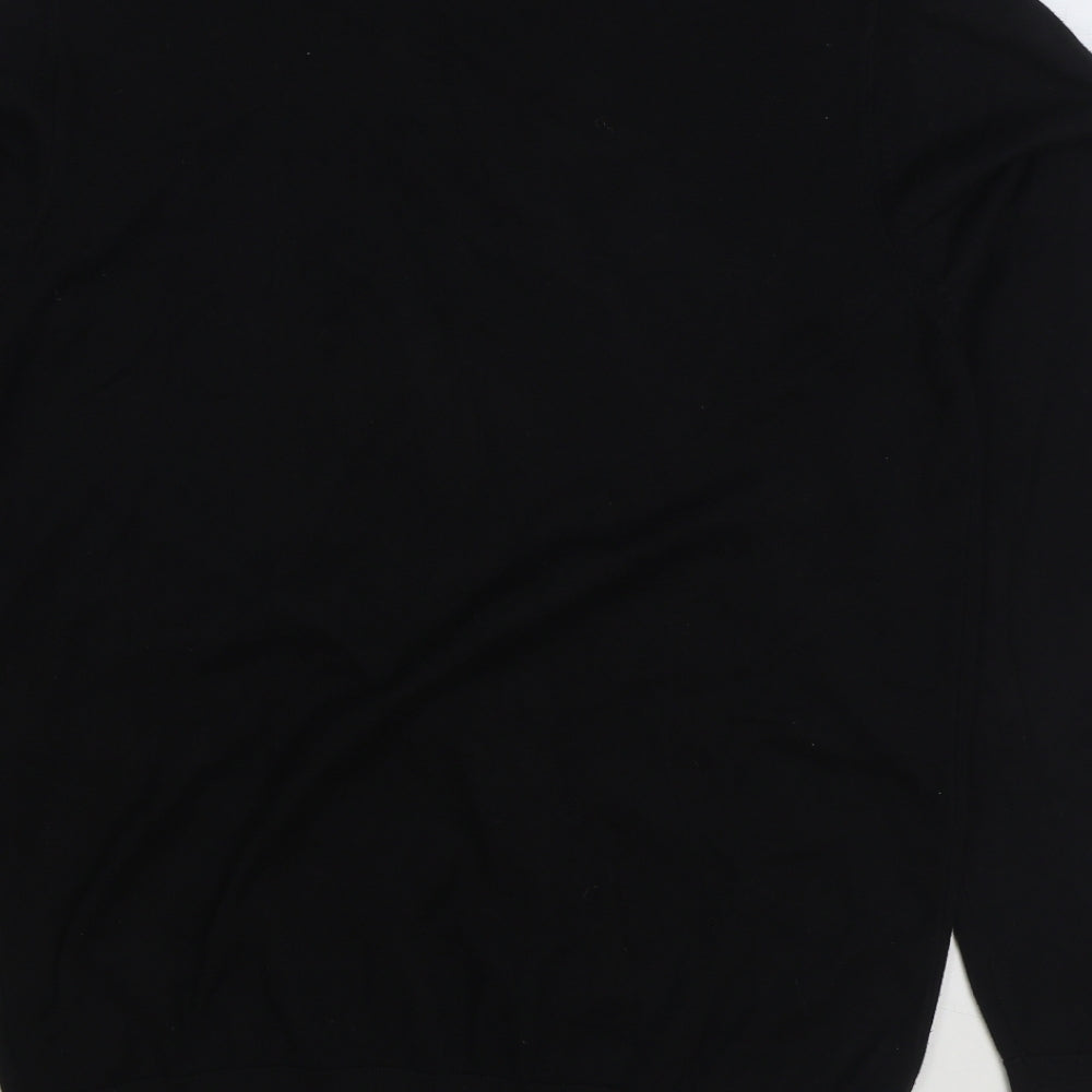 NEXT Mens Black V-Neck Cotton Pullover Jumper Size M